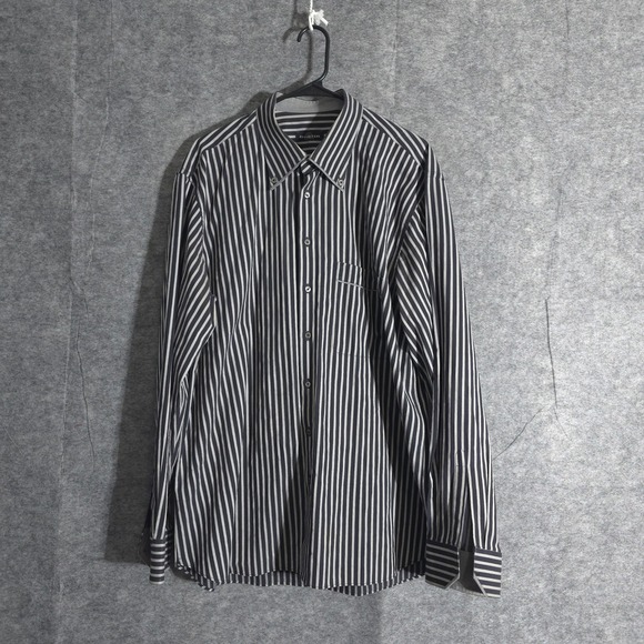 Gerlin Dress Striped Button-Down Shirt Men's Size XXL Menswear Soprano Era Italy - Picture 1 of 15